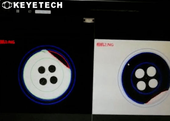 Macchina di controllo automatico della visione per il controllo dei bottoni dei capi di abbigliamento