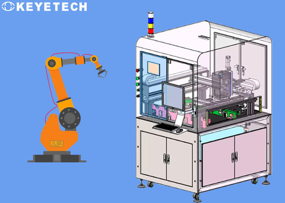 Il sistema di ispezione automatico del monitor industriale del PC si adatta al braccio meccanico