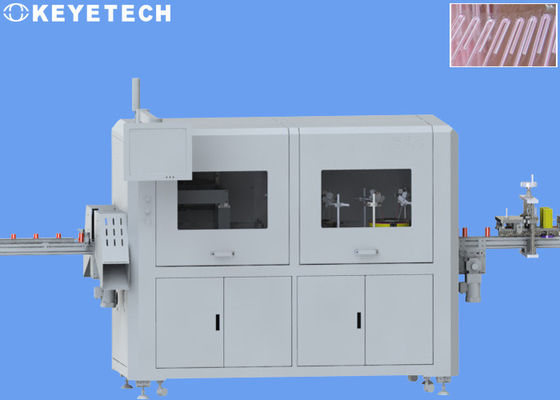 Macchina per l'ispezione visiva di cannucce per bevande con confezione a rotolo e dispositivo di etichettatura