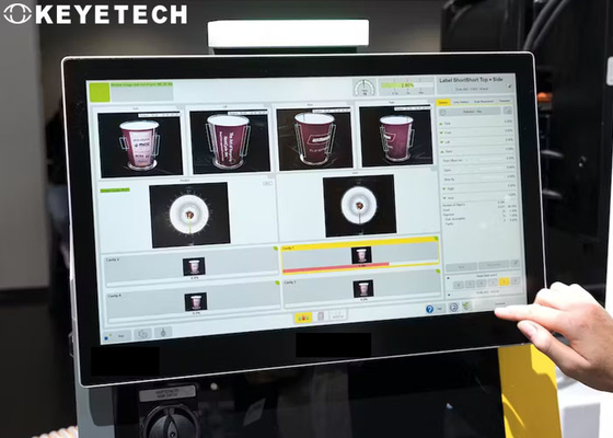 Controllo di qualità automatico della macchina di ispezione dell'etichetta di IML con il sistema di visione