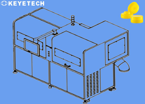 La macchina di ispezione visiva del tappo in plastica in PP rigetta i difetti del flash della macchia nera