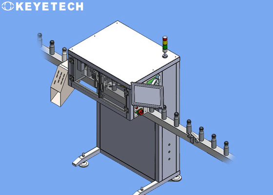 Sistema di ispezione in tempo reale delle bottiglie vuote dei latticini con valvola di rigetto
