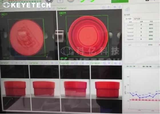 Sistema di ispezione con telecamera Sortitura automatizzata della qualità delle chiusure di tappi in plastica