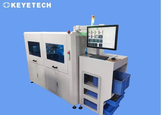 Macchina di ispezione AI per linea di riempimento, tappatura, etichettatura e rilevamento difetti superficiali