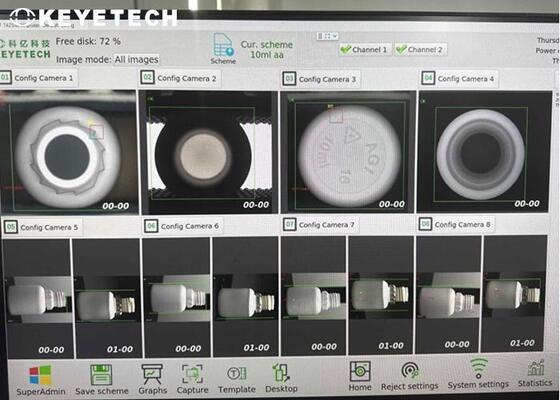 KEYE Nuovo design della macchina di ispezione visiva basata sull'IA per bottiglie HDPE/PP