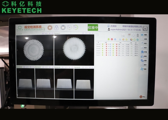 OEM sistema di ispezione di visione automatizzato 360 gradi per i tappi di bottiglia della medicina di 9mm~12mm