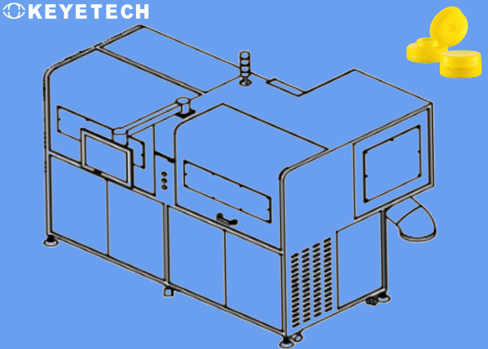 La macchina di ispezione visiva del tappo in plastica in PP rigetta i difetti del flash della macchia nera